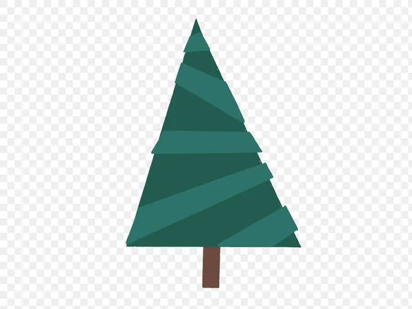 雪景色のクリスマスツリーは Pngまたは透明な背景 新年のためのグラフィックリソース 誕生日や豪華なカードに隔離されます ベクターイラスト — ストックベクタ