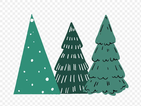 Χριστουγεννιάτικο Δέντρο Χιονισμένα Τοπία Απομονώσει Png Διαφανές Φόντο Γραφικούς Πόρους — Διανυσματικό Αρχείο