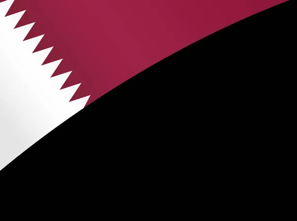 Drapeau Qatar Flottant Sur Fond Blanc — Image vectorielle