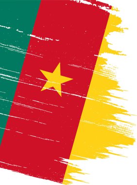 Beyaz arkaplanda fırça boyası desenli fotoğraf makinesi bayrağı