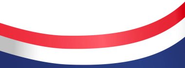 Beyaz arka planda dalgalanan Hollanda bayrağı