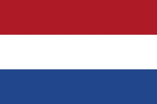 Nederlandse Vlag Standaard Vorm Kleur — Stockvector