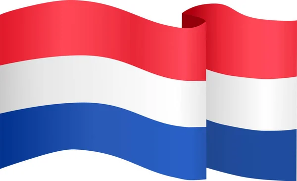 Flaga Holandii Białym Tle — Wektor stockowy