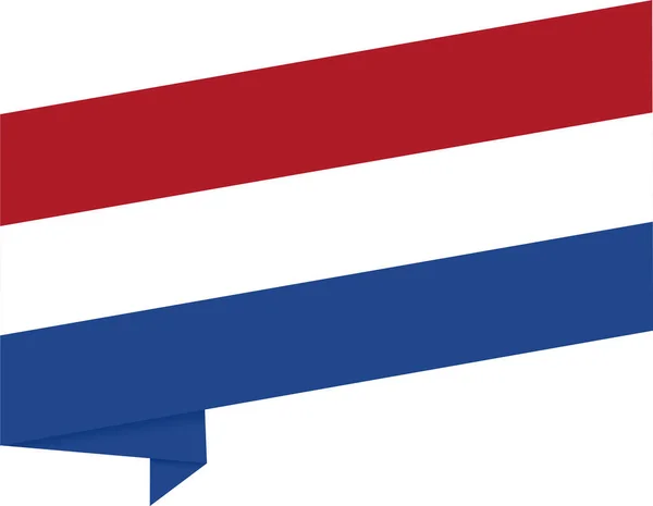 Bandeira Dos Países Baixos Voando Sobre Fundo Branco — Vetor de Stock