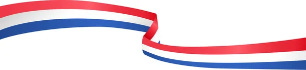 Netherlands Flag Flying White Background — Stock Vector