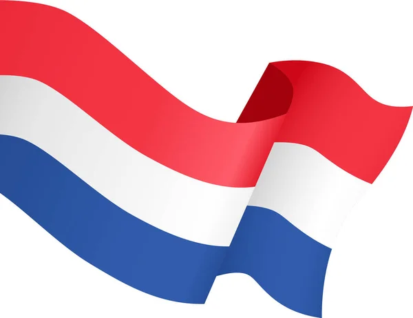 Прапор Нідерландів Білому Тлі — стоковий вектор