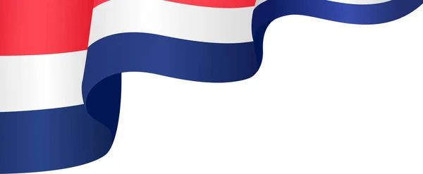 Drapeau Néerlandais Flottant Sur Fond Blanc — Image vectorielle