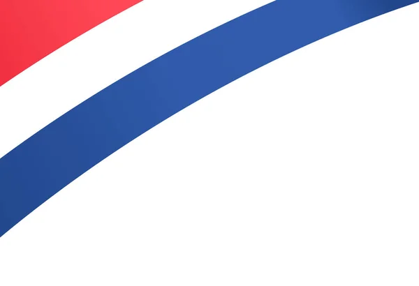 Bandiera Olandese Sventolante Sfondo Bianco — Vettoriale Stock