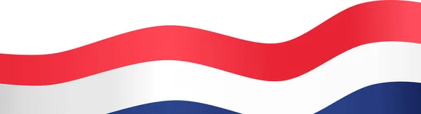 Ολλανδική Σημαία Που Κυματίζει Λευκό Φόντο — Διανυσματικό Αρχείο