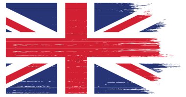 İngiltere bayrağı png veya şeffaf arkaplanda izole edilmiş fırça boyası, Birleşik Krallık, İngiltere sembolleri, afiş, kart, reklam, reklam, reklamlar, web tasarımı, dergi, vektör