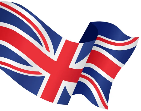 Bandera Ondeante Del Reino Unido Aislada Sobre Fondo Png Transparente — Foto de Stock