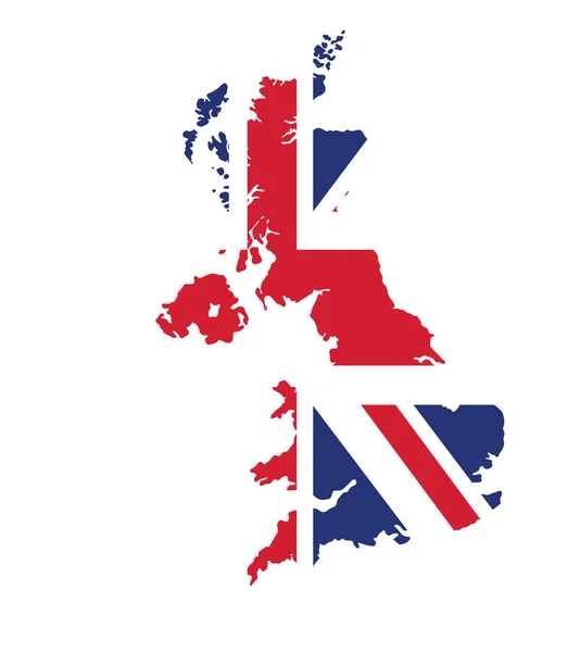 Bandera Del Reino Unido Mapa Aislado Png Fondo Transparente Símbolos — Foto de Stock