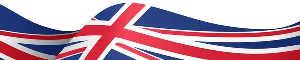 Vlajka Vlnění Spojeného Království Izolované Png Nebo Transparentní Pozadí Symboly — Stock fotografie