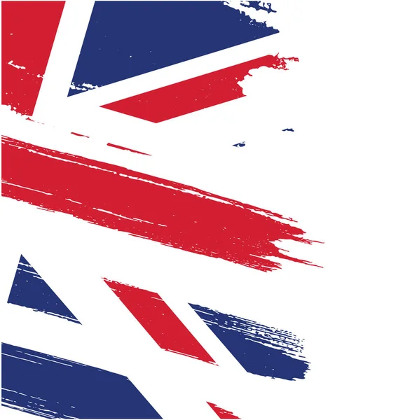 Flaga Wielkiej Brytanii Farbą Pędzlową Teksturowane Izolowane Png Lub Przezroczyste — Zdjęcie stockowe