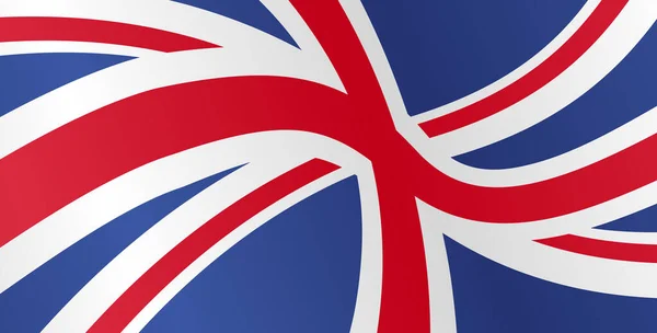 Zwaaien Vlag Van Het Verenigd Koninkrijk Geïsoleerd Png Transparante Achtergrond — Stockfoto