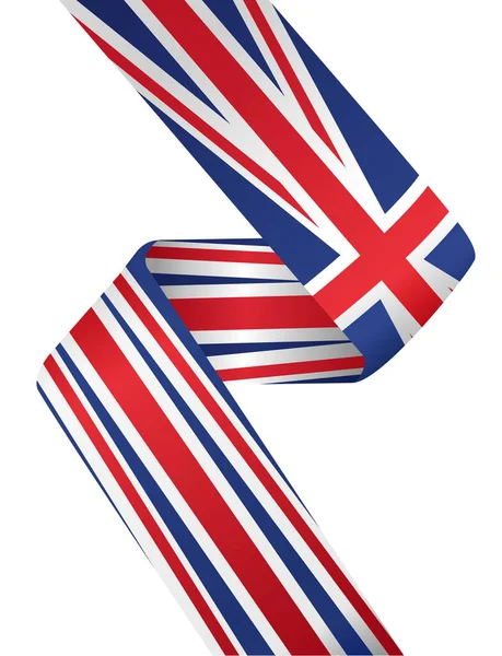 飘扬的英国国旗在平整或透明的背景下被隔离 英国的象征 电视广告 网络模板 — 图库照片