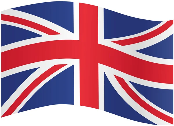 Bandera Ondeante Del Reino Unido Aislada Sobre Fondo Png Transparente — Foto de Stock