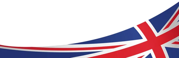 飘扬的英国国旗在平整或透明的背景下被隔离 英国的象征 电视广告 网络模板 — 图库照片