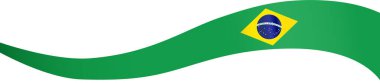 Brezilya 'nın dalgalı bayrağı png veya şeffaf arkaplanda izole edilmiş, Brezilya' nın sembolü, afiş, kart, reklam, reklam, tanıtım, vektör ilüstrasyonu birinci kazanan spor şampiyonu ülke
