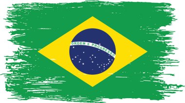 Brezilya bayrağı png veya şeffaf arkaplanda izole edilmiş fırça boyası, sembol Brezilya, afiş, reklam, promosyon, tasarım, vektör, üst düzey kazanç spor ülkesi şablonu