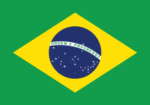 Abbildung Der Brasilianischen Flagge Strukturierter Hintergrund Symbole Brasiliens — Stockvektor