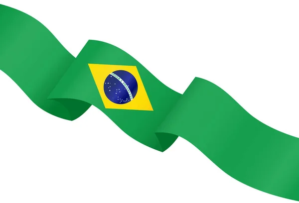 Macha Flagą Brazylii Izolowane Png Lub Przezroczyste Tło Symbol Brazylii — Wektor stockowy