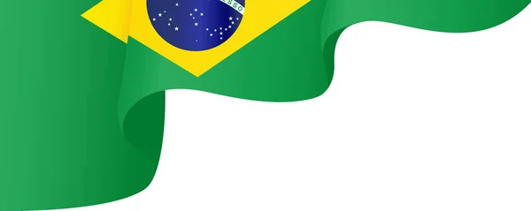 브라질의 웨이브 Waving Flag Png Transparent Background 브라질의 Symbol Brazil — 스톡 벡터