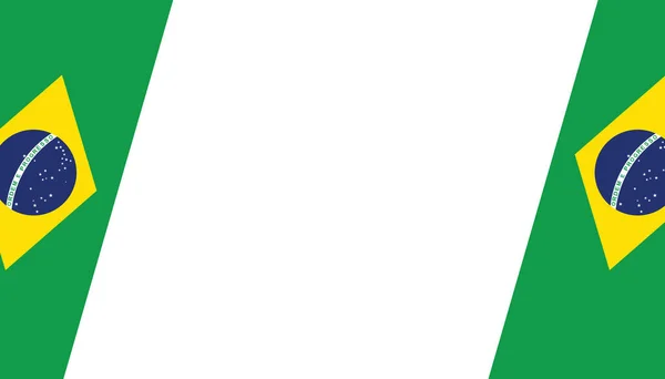 Bandera Ondeando Brasil Aislado Png Fondo Transparente Símbolo Brasil Plantilla — Vector de stock