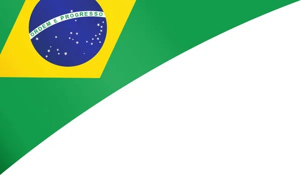 Bandeira Acenando Brasil Isolado Png Fundo Transparente Símbolo Brasil Modelo — Vetor de Stock