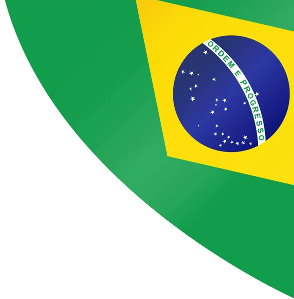 Brezilya Nın Dalgalı Bayrağı Png Veya Şeffaf Arkaplanda Izole Edilmiş — Stok Vektör
