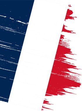 Png veya şeffaf arkaplanda izole edilmiş fırça boyalı Fransa bayrağı, sembol Brezilya, afiş, reklam, promosyon, tasarım, vektör, üst düzey spor ülkesi, vektör ilüstrasyonu