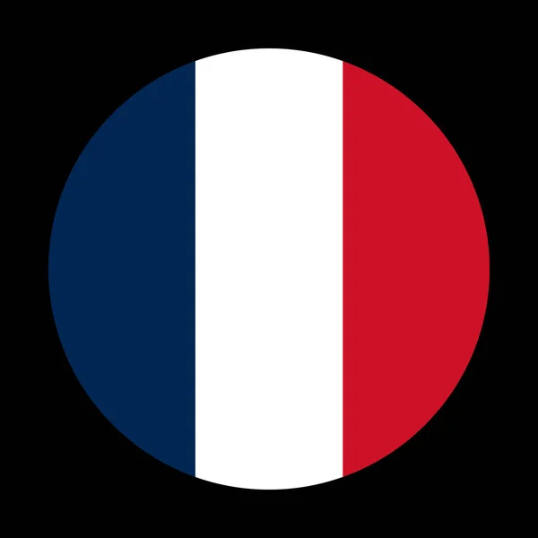 Drapeau France Forme Cercle Isolé Sur Fond Transparent — Image vectorielle