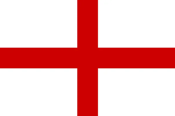 Englands Flagga Standardform Och Färg — Stock vektor