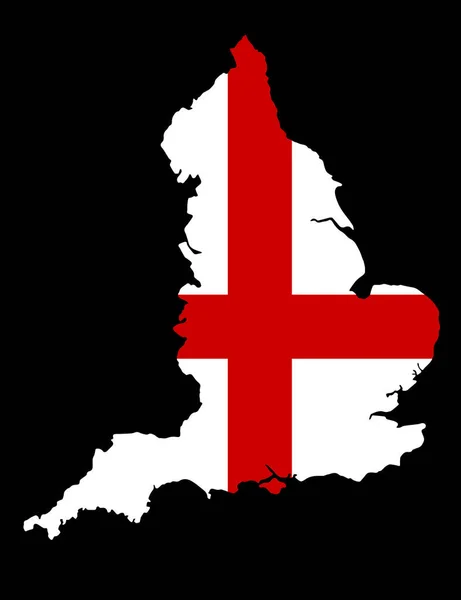 England Flagga Kartan Transparent Bakgrund — Stock vektor