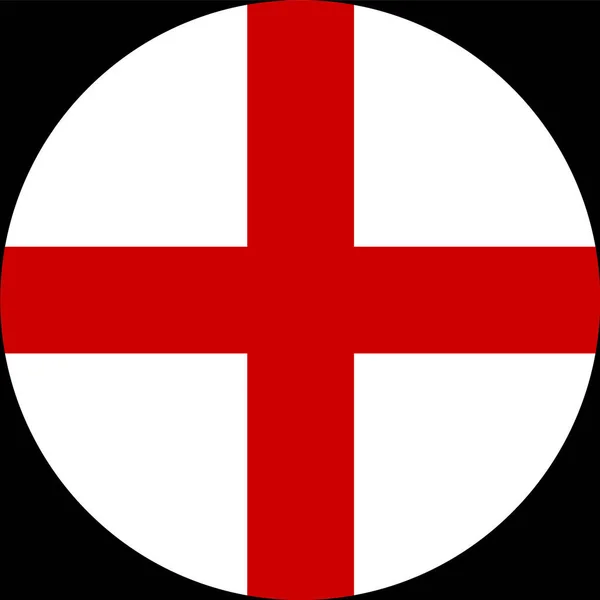 Bandera Inglaterra Forma Círculo Aislada Sobre Fondo Transparente — Archivo Imágenes Vectoriales