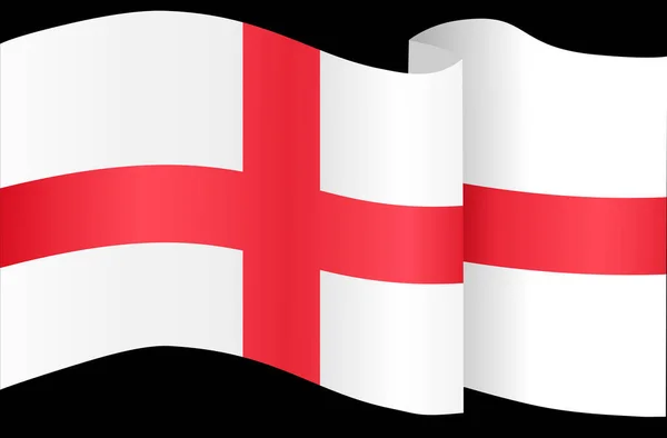England Fahnenschwenke Isoliert Auf Png Oder Transparentem Hintergrund Symbol England — Stockvektor