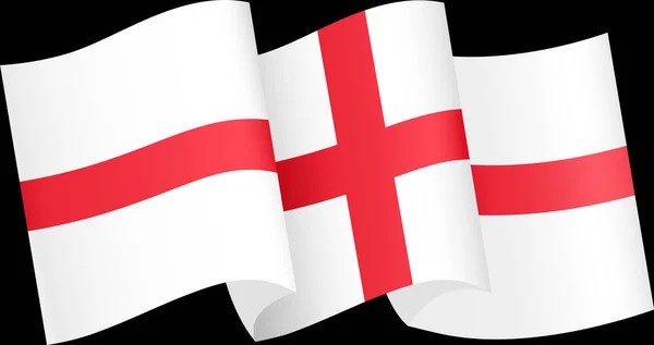 Inglaterra Bandeira Onda Isolada Png Fundo Transparente Symbol Inglaterra Modelo — Vetor de Stock