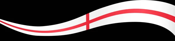 Onda Bandera Inglaterra Aislada Png Fondo Transparente Símbolo Inglaterra Plantilla — Vector de stock