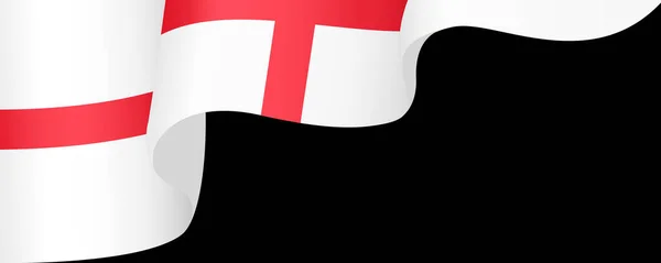 England Flagga Våg Isolerad Png Eller Transparent Bakgrund Symbol England — Stock vektor