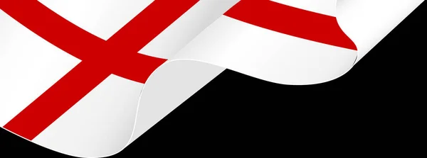 Onda Bandera Inglaterra Aislada Png Fondo Transparente Símbolo Inglaterra Plantilla — Archivo Imágenes Vectoriales