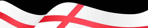Onda Bandera Inglaterra Aislada Png Fondo Transparente Símbolo Inglaterra Plantilla — Vector de stock
