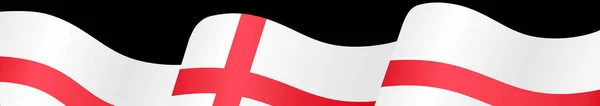 Inghilterra Bandiera Onda Isolata Png Sfondo Trasparente Simbolo Inghilterra Modello — Vettoriale Stock