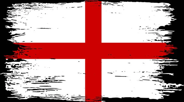 英格兰国旗 带有笔刷的纹理 在粉红色或透明的背景上隔离 象征英格兰 横幅模板 顶级足球国家 — 图库矢量图片