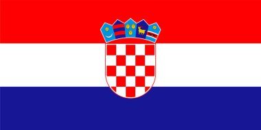 Hırvatistan bayrağı standart şekil ve renk