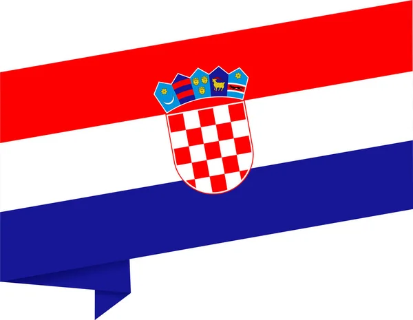 Croatie Vague Drapeau Isolé Sur Fond Png Transparent Symbole Croatie — Image vectorielle
