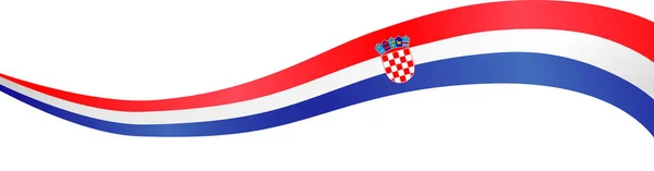 Croácia Bandeira Onda Isolada Png Fundo Transparente Símbolo Croácia Modelo —  Vetores de Stock