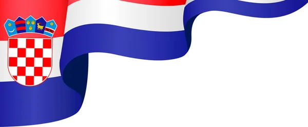 Croácia Bandeira Onda Isolada Png Fundo Transparente Símbolo Croácia Modelo — Vetor de Stock