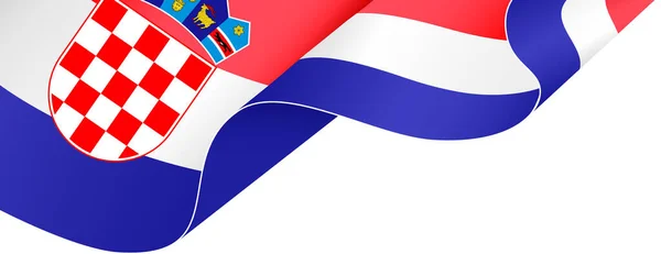 Croácia Bandeira Onda Isolada Png Fundo Transparente Símbolo Croácia Modelo —  Vetores de Stock