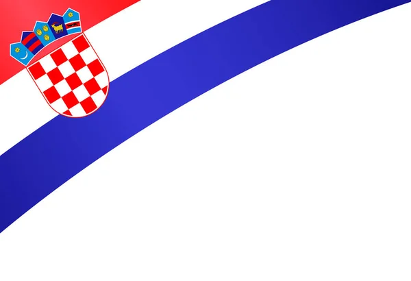Croatia Flag Wave Isolated Png Transparent Background Symbol Croatia Template — Stock Vector