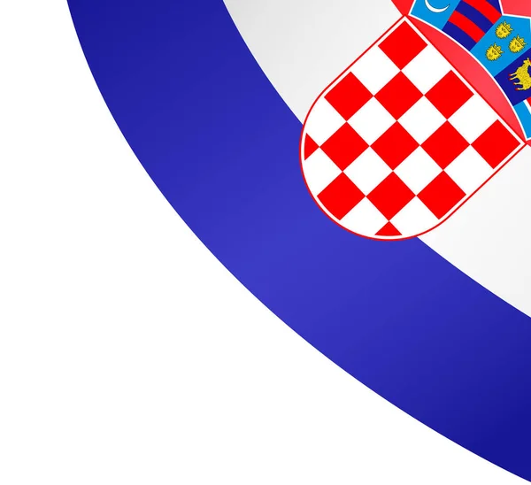 Croácia Bandeira Onda Isolada Png Fundo Transparente Símbolo Croácia Modelo — Vetor de Stock